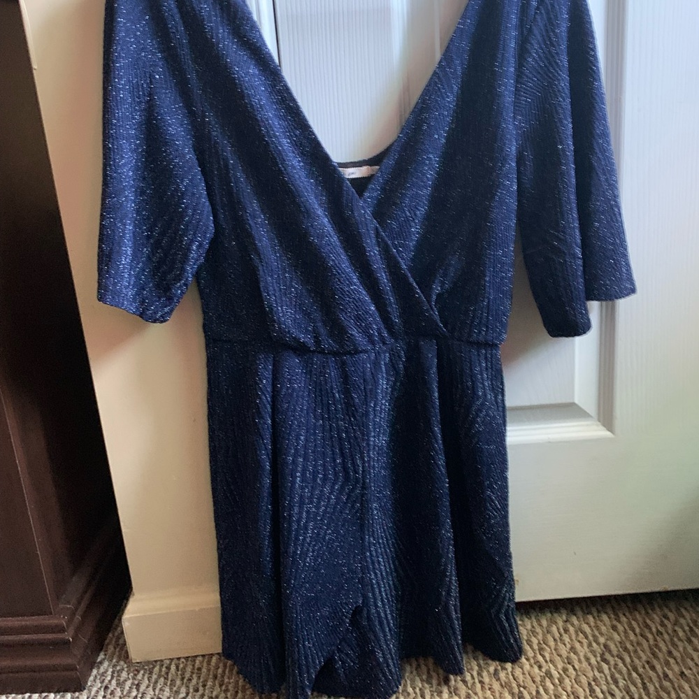 Francescas Sparkly Blue Romper